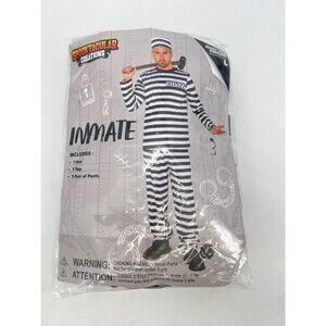 Spooktacular Creations Adult Inmate Costume Size Large Cosplay Halloween Jail B